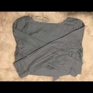 NWT Kendall & Kylie blue tie back top size small